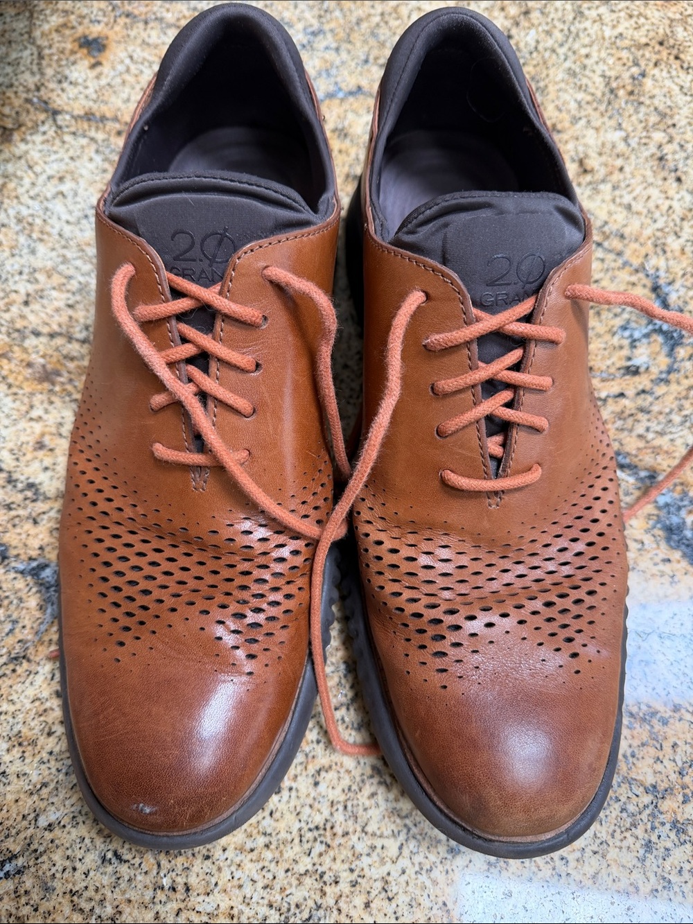 Cole Haan 2.0 ZeroGrand Men's Tan Leather Oxfords